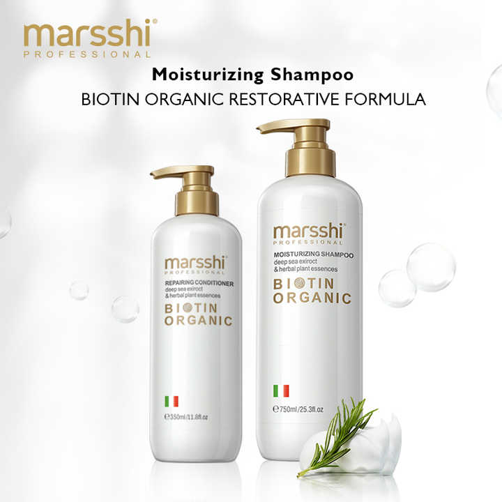 Private Label Organic Biotin Hair Growth Shampoo and Conditioner Set Natural Herbal Thickening Anti Hair Loss Shampoo