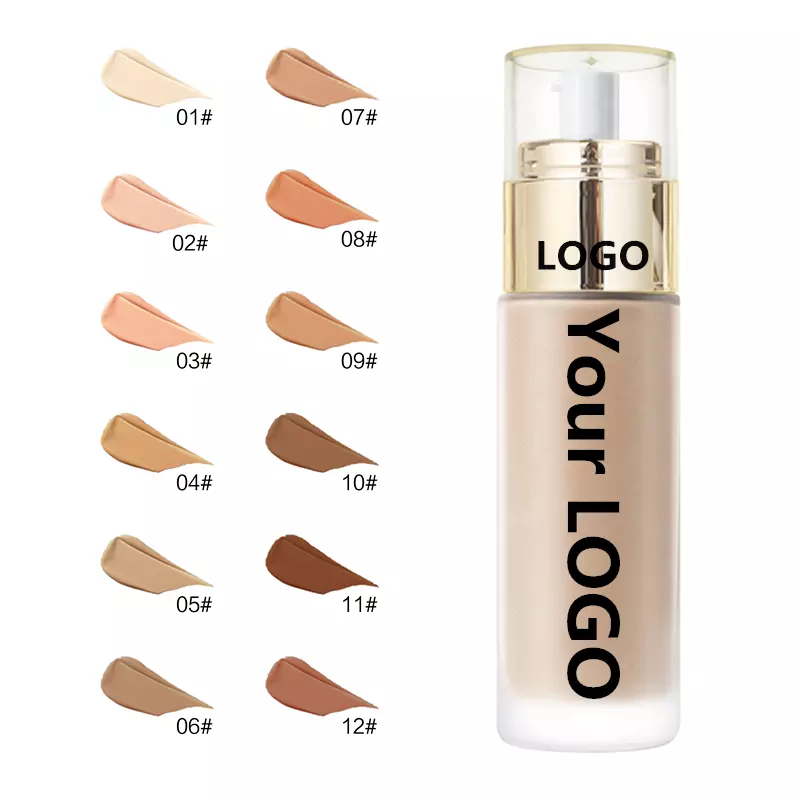Vegan Cosmetic Liquid Foundation Fit Me Concealer Oil-Control Whitening Waterproof Private Label Own Brand