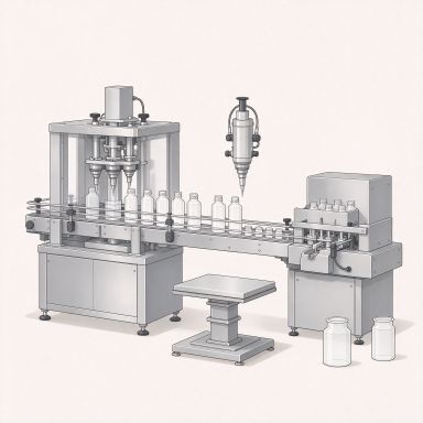 Cosmetics filling and bottling production line